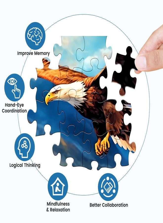 WSCXSC 500 Piece Puzzle for Adults, Jigsaw Puzzles Eagle Puzzles Games 500 Pieces and Up for Adult Elderly Great Gift Family Games 20.5"X15" - Image 5